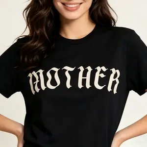 Graphic Tee - Mother Gothic tshirt, trendy alternative metal core tee, old english mother tshirt, oversized mom tee, goth mom,