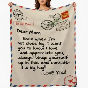 Mom Fleece Throw Blanket, Gifts for Mother's Day, Birthday, Christmas - Soft Flannel Plush Blanket for Mother in Law Bonus Mom for Sofa for Women