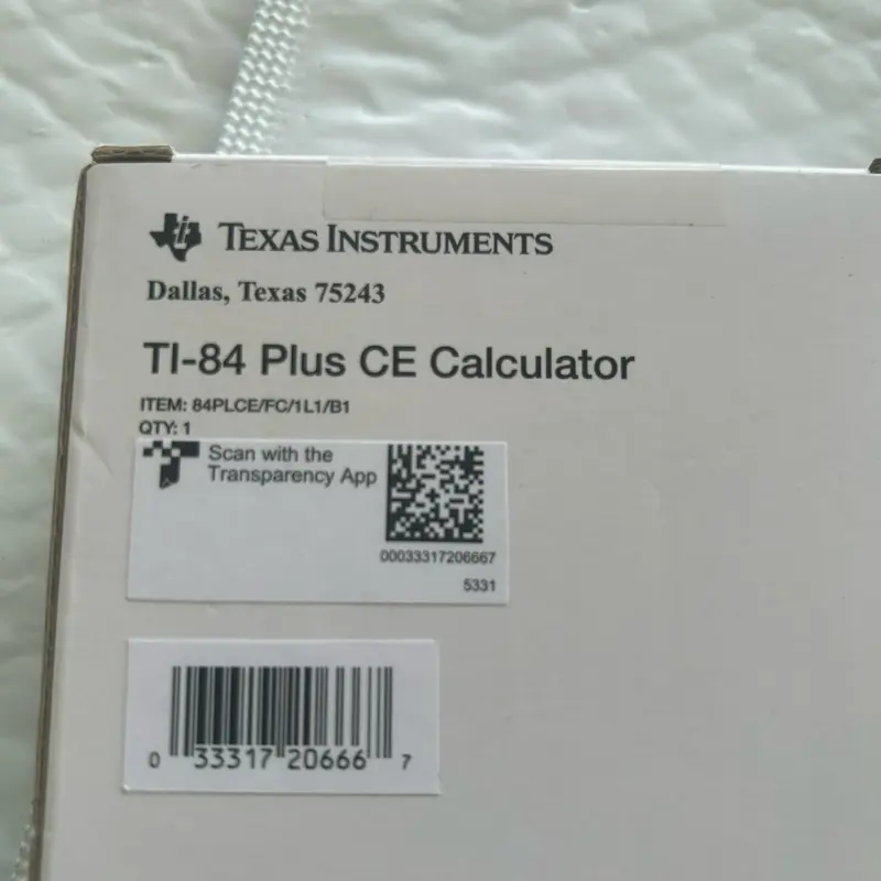 Texas Instruments TI 84 Plus CE Graphing Calculator WITH Case Cable Black new