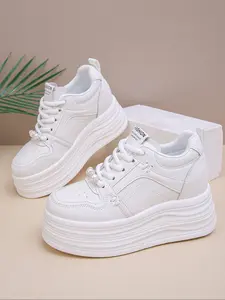 Women's Wedge Heel Thick Sole Sports Shoes, Comfortable and Stylish Athletic Footwear, Perfect for Casual Wear and Daily Use, Wedge Trainers, Low Top Trainer