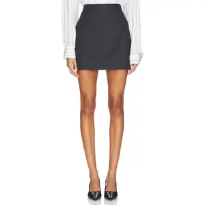 ANINE BING Kora Mini Skirt in Black Lurex Pinstripe
