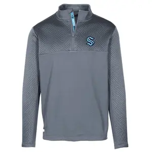 Seattle Kraken Patrol Roster Grey Quarter Zip