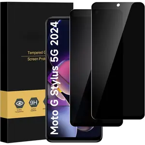(2 Pack  Screen Protector for Motorola  G Stylus 5G 2024, Private Tempered Glass Film, Case Friendly,  Touch, Anti Fingerprint, Easy Installation ( G Stylus 5G 2024)