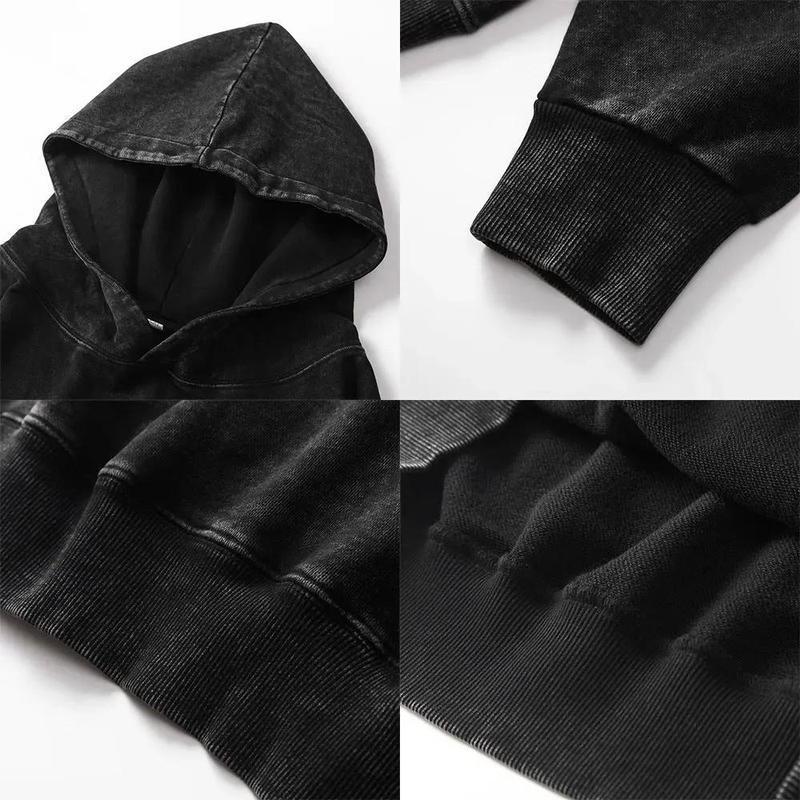 Retro Limited Devil Child Nico Robin One Piece Anime Double-Sided Printed Vintage Oversized Washed Graphic Hoodie, Casual Y2K Oversize Anime Manga Acid Wash Graphic Sweatshirt, Unisex Cotton Streetwear Otaku Top Fit Sweater, Gift For Fan Anime Lover Shirt