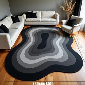 Modern Abstract Line Pattern Carpet, Foldable Washable Non-Slip Soft Rug, Living Room Bedroom Decor, Easy Care Large Area Mat, Abstract Area Rugs