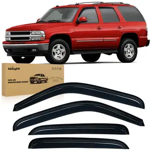 Nilight Rain Guards for Chevy Tahoe/GMC Yukon 2000 2001 2002 2003 2004 2005 2006, Out-Channel Window Visors Vent Wind Deflectors-4PCS