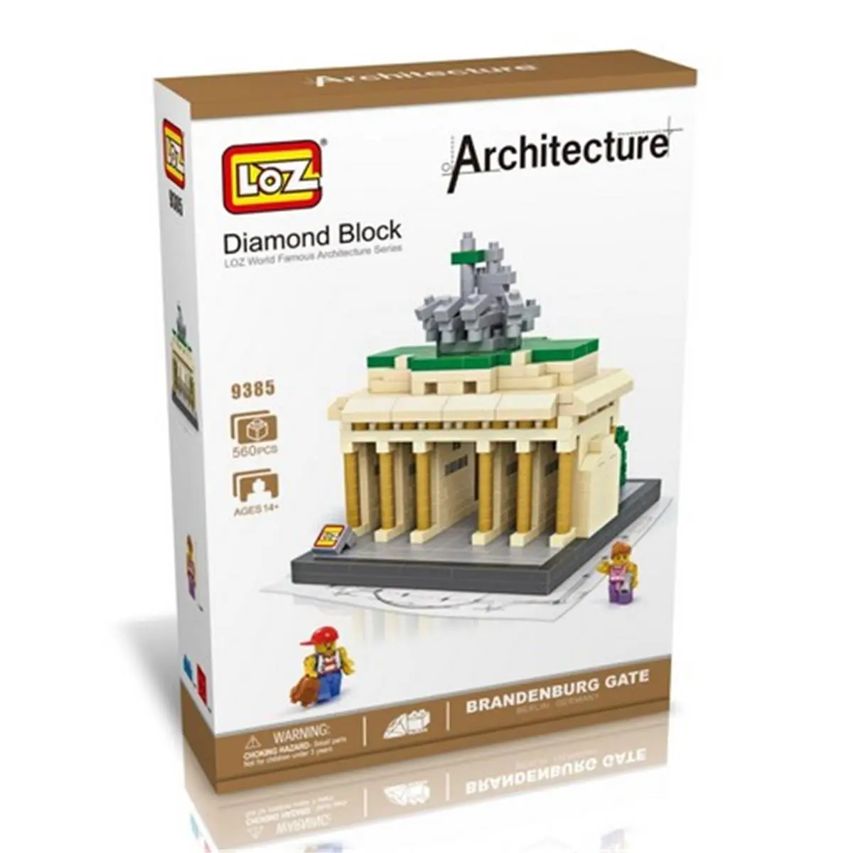 212 MAIN Detailed Brandenburg Gate Model Micro Building Blocks Set, Small Animal Pet Toy for Ages 14+