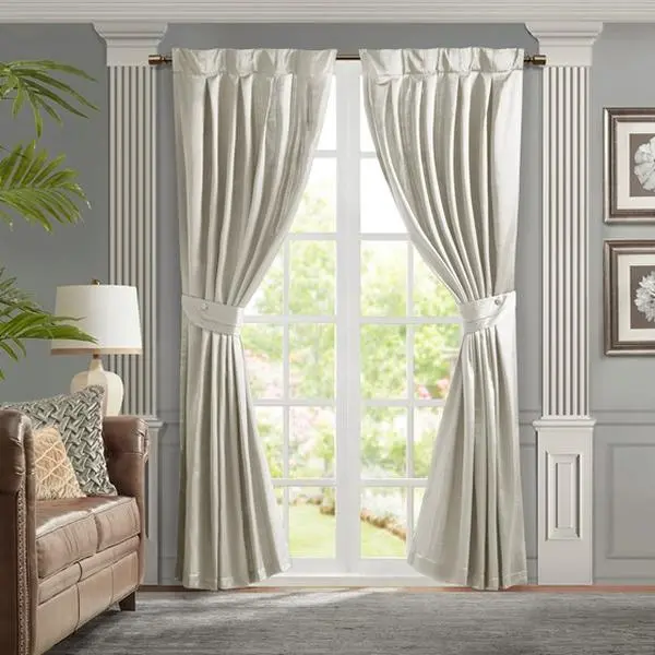Home Decoration Curtain Panel - Single Pleat Curtain with Included Tieback