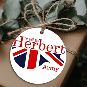 Christmas Ornaments Abercrombie Pop Over Hoodie Im With The Herbert Army Collection Tree Birthday Gift For Friends X-Mas New Year