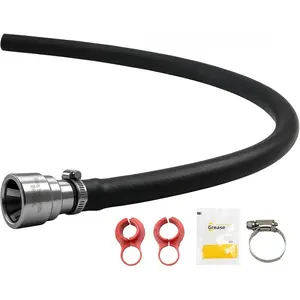 HVAC Heater Inlet Hose Assembly, Engine Heater Coolant Hose with Upgraded Steel Connector, Compatible with Cadillac Chevrolet GMC 2007–2014, Replaces# 15200960 22884219