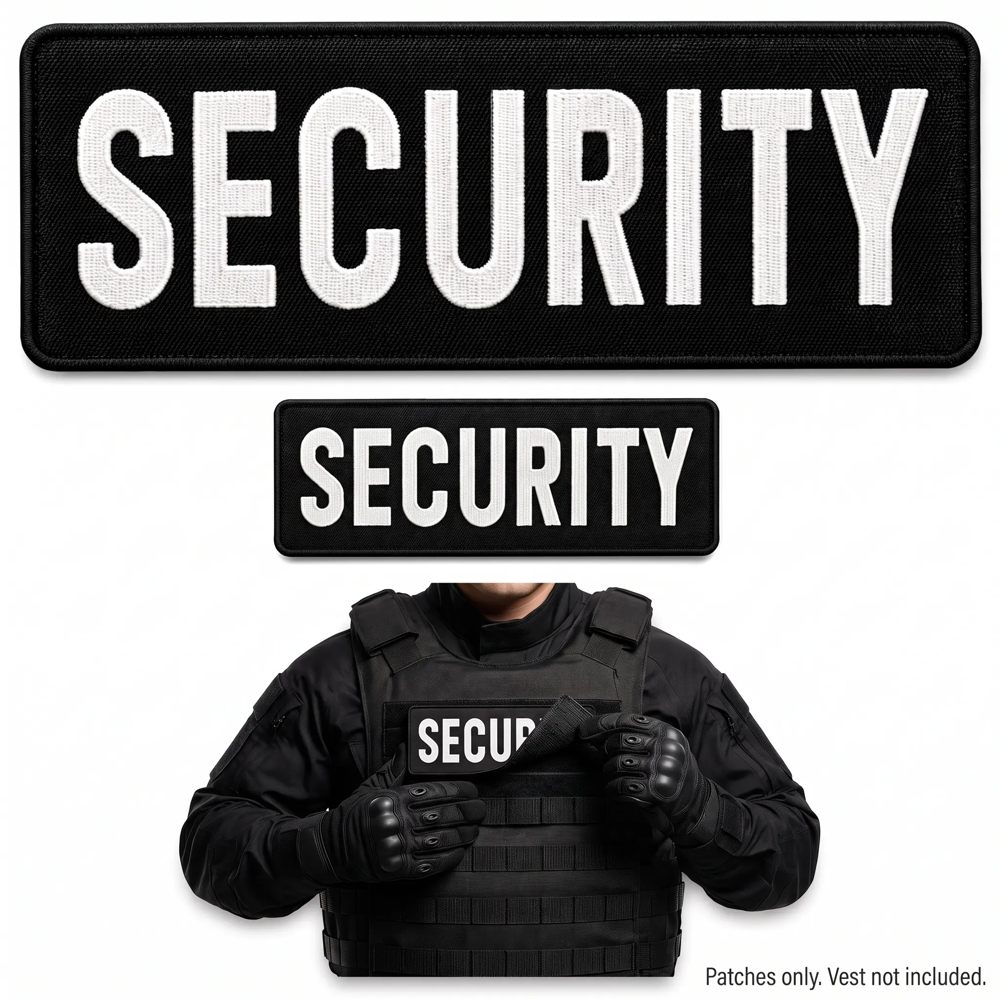 Security Patch Set (2-Pc), Embroidered Hook & Loop