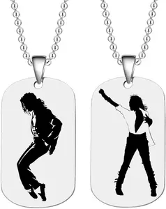 Michael Jackson Necklace Bracelet for Fans Men Kids Jewelry Pendant Memorial Collection