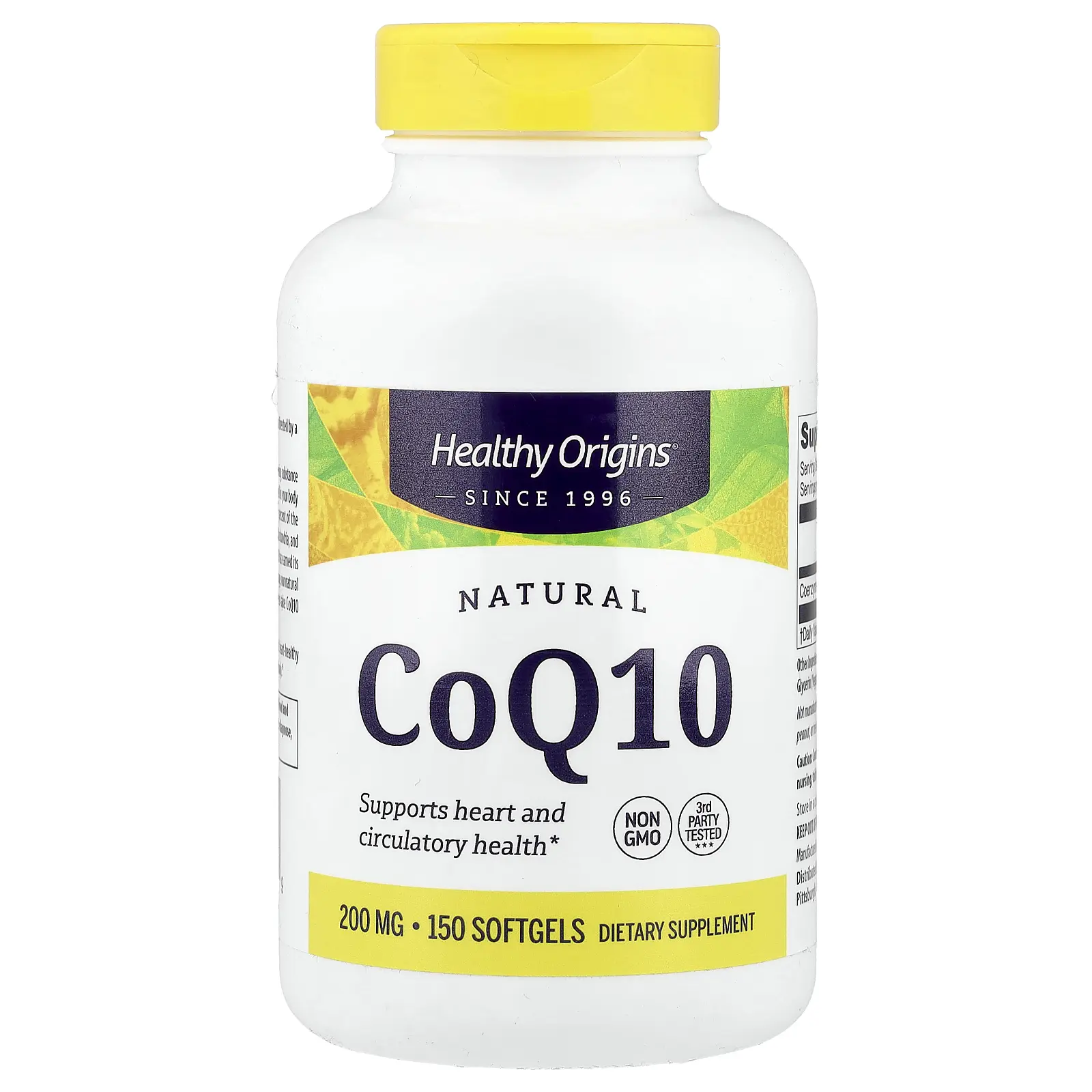 Healthy Origins Natural CoQ10, 200 mg, 150 Softgels