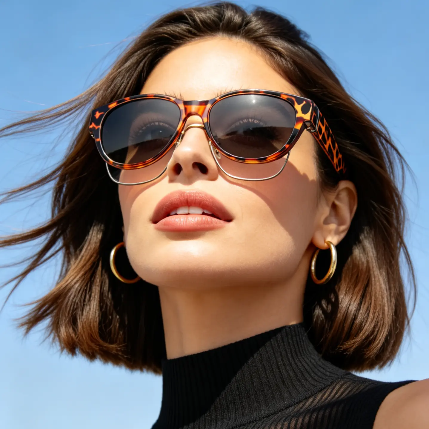 Women's 3-Pack Oversized Cat Eye Polarized Sunglasses - Nearsighted-Friendly, Leopard Print, UV400 UV Blocking, Trendy Fashion Shades, Oversized Unisex Sunglasses, Blue Light Glasses for Driving, Uv Blocking Sunglasses