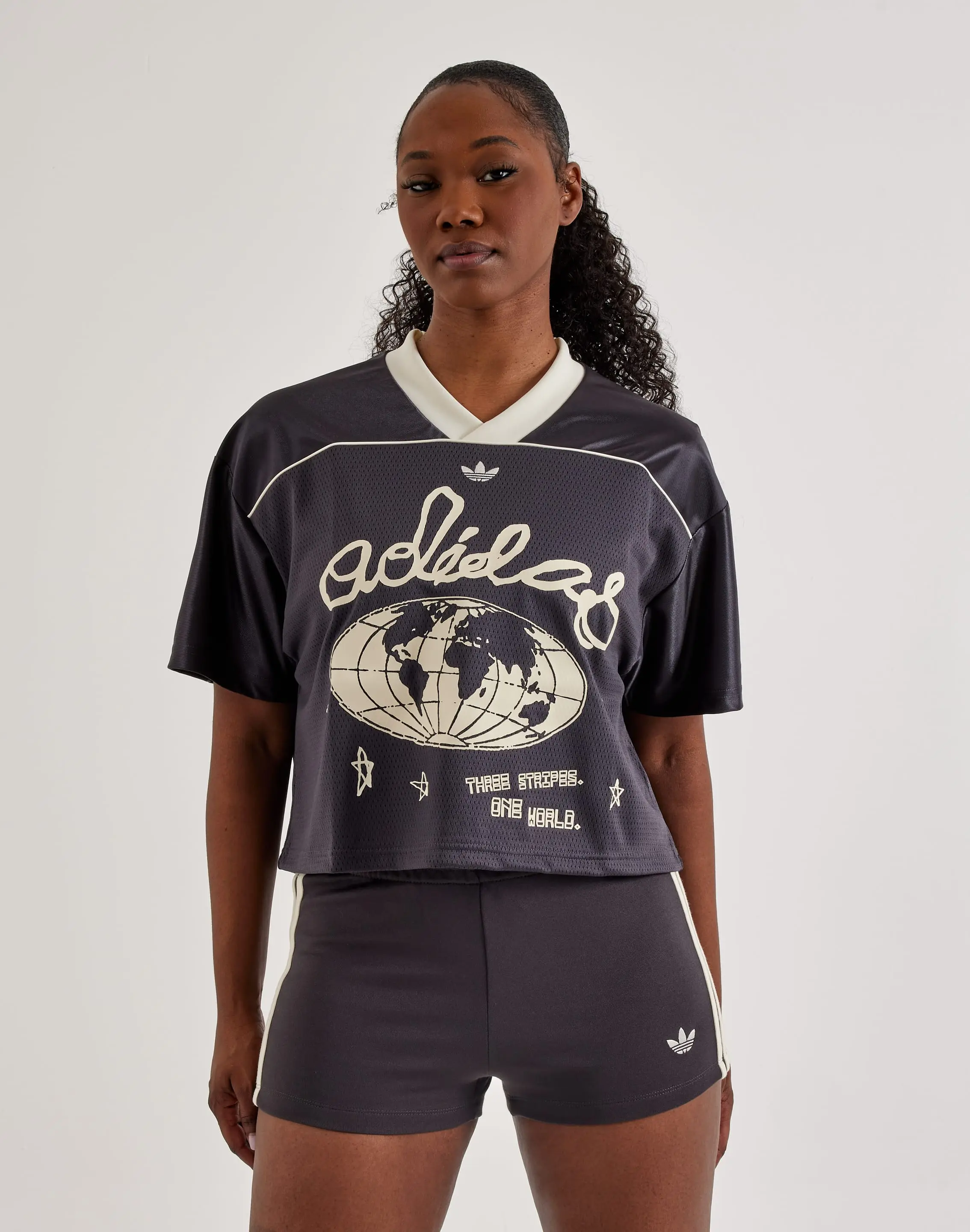 Womens Adidas Originals Cropped Football Jersey