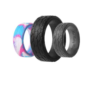 Red Racing Rings Ultimate Track Pack - Totally Rad Silverstone Gray & Burnout Black Silicone Tire Tread Design Rings - Exclusive Offer with Free U.S. Shipping