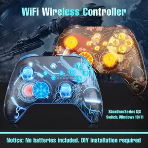Tiger & Crane Multi-Platform WiFi Wireless Controller for Xbox One/Series X|S, Windows 10/11,Hall Effect Triggers, Turbo & Macro Programmable Gamepad with RGB Battery Indicator, 3-Way Connectivity