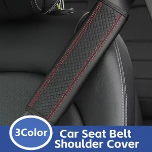 New PU Leather Car Seatbelt Shoulder Pad Protector Cover, Protects Shoulders, Safety Belt Sleeve, Automotive Interior Accessories
