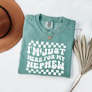 Im Just Here For My Nephew Shirt Comfort Colors, Nephew T-shirts, Gift For Aunt Shirt, New Future Aunt T-shirt, Cute Aunt Gift From Nephew, Full Sizes