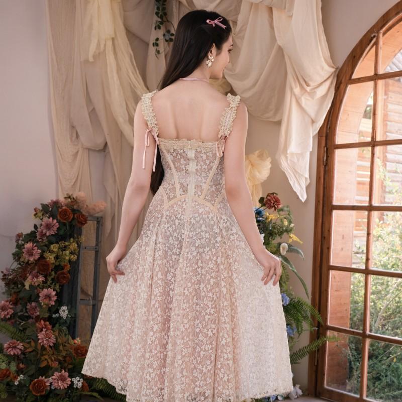 The Sugar Veil Corset Dress-LuminaVenus Dresses Lucas And Ivanita Marriage Dresses  Windsor Dylan Sequin Beaded Mesh Bride Wedding Earle Dress Cheetah Dress Chic Strap Ribbon Sleeveless birthday outfit Womenswear Lace