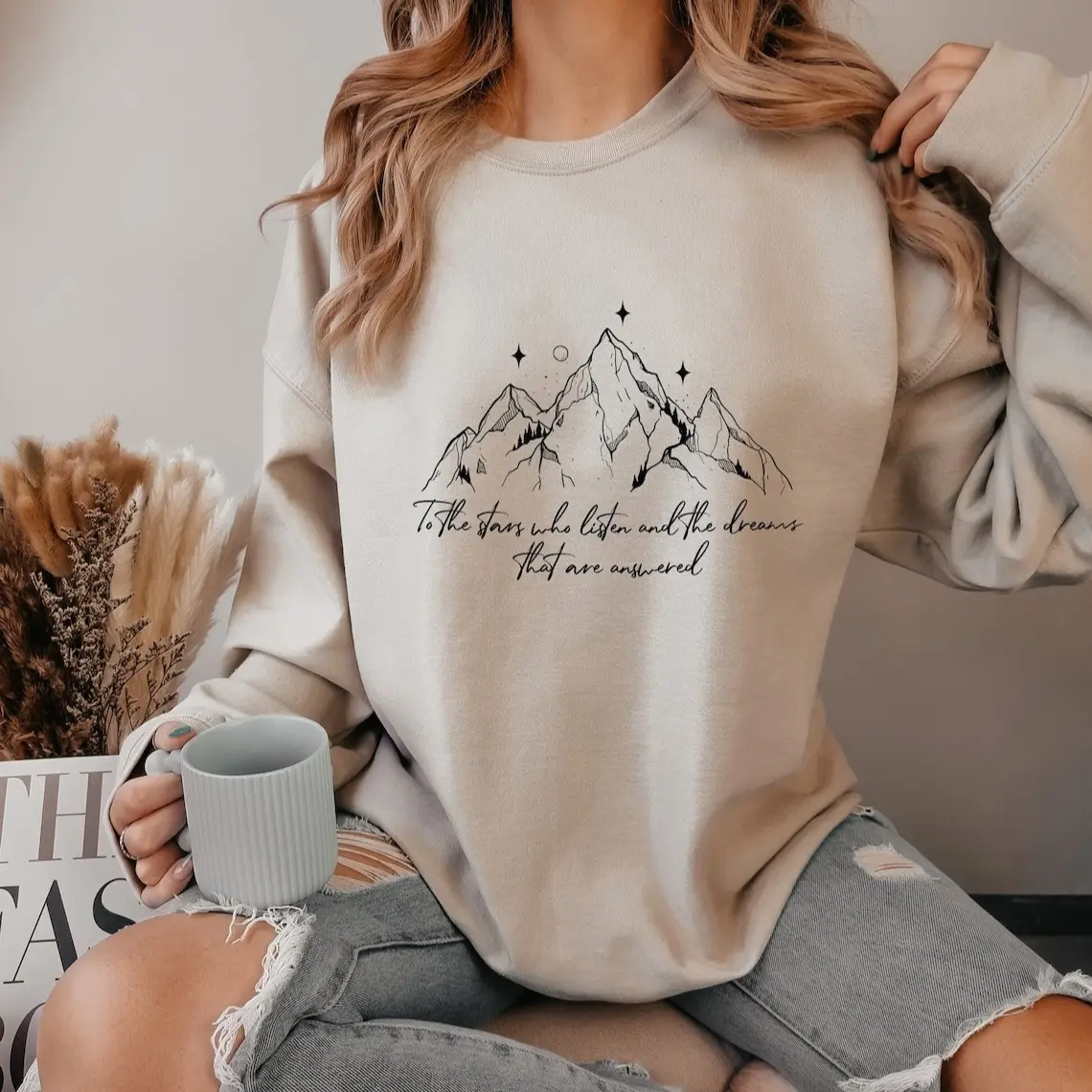 To The Stars Who Listen And The Dreams That Are Answered, Velaris City Of Starlight Sweatshirt, The Night Court Shirt, SJM Shirt, ACOTAR Shirt, Bookish Sweatshirt, Book Lover Gift