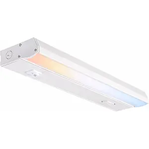 PARMIDA LED Under Cabinet Lighting, Hardwired Installation, 12 Inch, 9W, 5CCT Color Selectable - 2700K/3000K/4000K/5000K/6000K, ETL Listed, 120V, Dimmable, 600 Lumens, White Finish