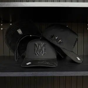 AMR Bigg Boss Hat SnapBack- Black suede visor