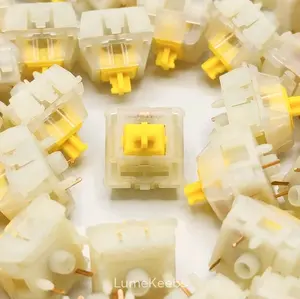 Gateron Cap V2 Milky Yellow Linear Switches (10PCS)