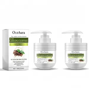 2 Pieces Green Coffee Bean Oil Thermofirming Body Lotion with Caffeine-Infused Collagen Cream Moisturizer & Body Cream for Women Travel Size