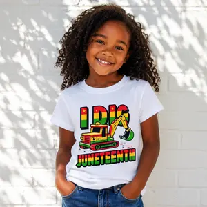 Juneteenth Shirt for Kids Boys Girls, Afro Boy Girl African American History Shirts 1865 Tee 2-10T