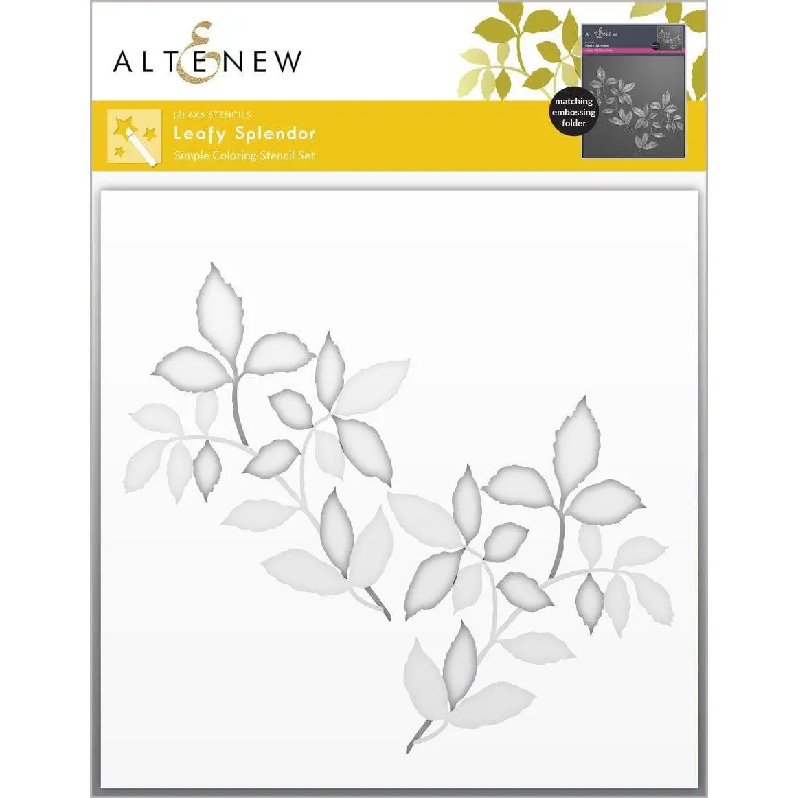 Leafy Splendor Simple Coloring Stencil Set (2 in 1)