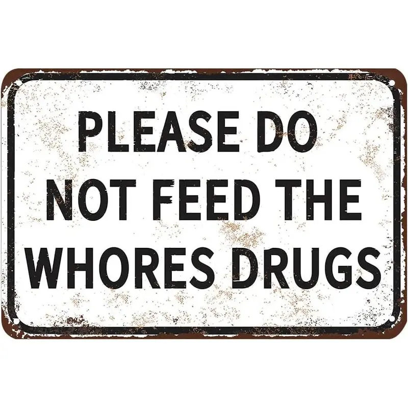 Funny Tin Metal Decorative Plaques & Signs - 12x8in Bold Impact House Decor, Weatherproof, Fade-Resistant, Durable, Easy-Install Home Supplies, Quirky Gifts for Bar Man Cave Items, Funky Apartment Accessories