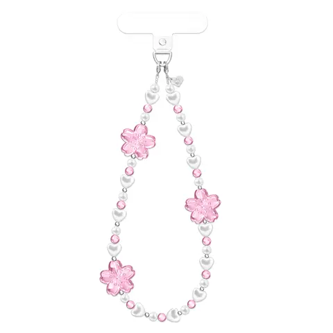 Velvet Caviar Cherry Blossom Cell Phone Charm - Kawaii Mobile Safety Accessory with Extra Loop, Attaches Easily, for Character Phone Straps Attachment, Major Dose of Cuteness