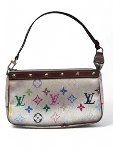 Pre-owned Louis Vuitton Canvas and Leather Shoulder Bags Multicolor Murakami Pochette Y2K Vintage Limited Edition