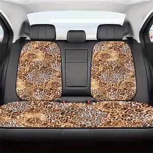 Leopard Print Car Seat Cover, Breathable Car Seat Protector, Car Interior Accessories for Front & Rear Seats, Universal Car Decoration Accessories