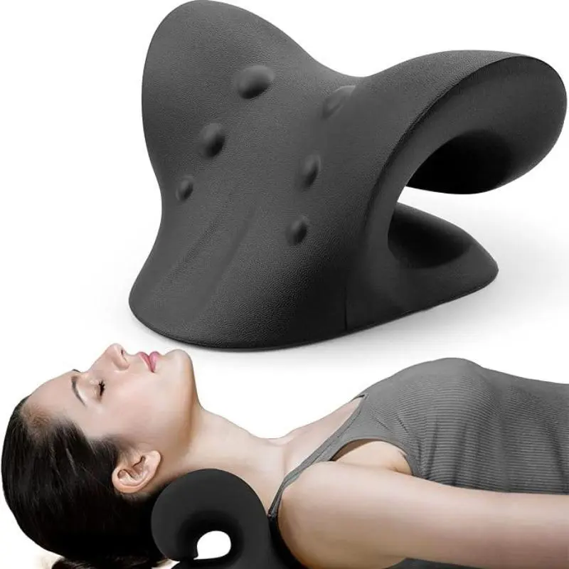 Neck Massage Pillow Neck Stretcher Shoulder Relaxer Cervical Spine Alignment Traction Device Pillow For Body Muscle Pain Relief