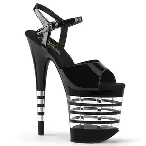 8 Inch Heel FLAMINGO-809LN Black Lined