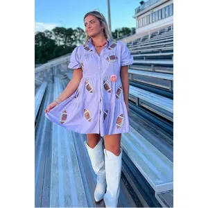 Lavender Sequin Football Dress