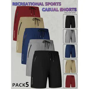 Men's Quick Drying Breathable Shorts with Reflective Letters Logo Regular Fit Casual Comfy Polyester Drawstring Waist Zipper Closure Pockets for Summer Sports & Daily Wear Please refer to the size chart before purchasing mens  gym  shorts sport yoga short