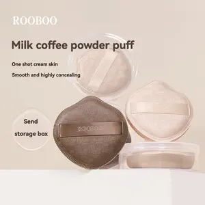 Milk Coffee Powder Cake, Cotton Candy Powder Cake, Liquid Foundation Designed, Dry Wet Use, Suitable for Oily Skin