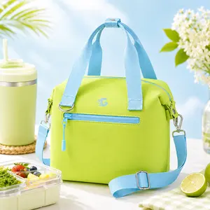 【On Sale】GLORIEROO Pastel Insulated Lunch Bag for Women, Leakproof Waterproof Lunch Tote Cooler with Adjustable Shoulder Strap, BPA-Free Reusable Lunch Box Bag for Work, School, Picnic & Travel