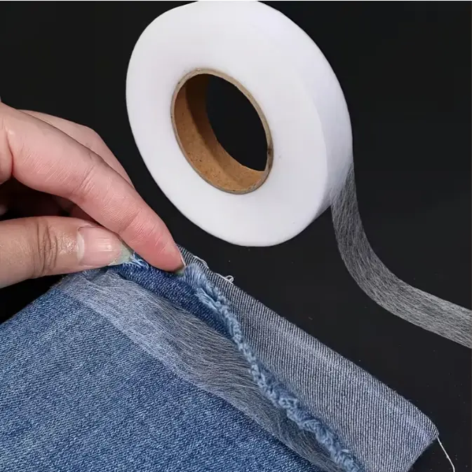 Double-Sided Iron-On Hemming Adhesive Tape - Strong Heat-Bonding Fusible Web for DIY Clothes Alterations, Pants, Jeans (Office Stationery Double Sided Tapes)