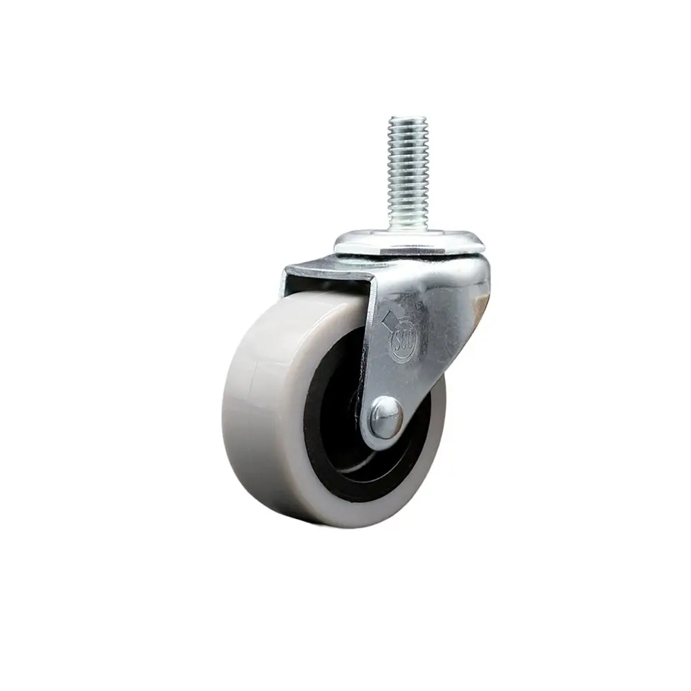 Service Caster SCC-TS05S210-TPRS-M815 2 in. Swivel Thermoplastic Rubber Caster Wheel with 8 mm 1.25 TPI x 1.5 in. Threaded Stem Caster