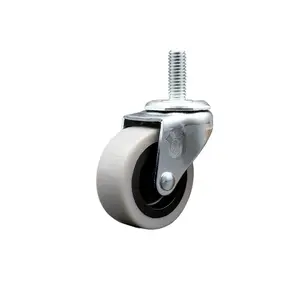 Service Caster SCC-TS05S210-TPRS-M815 2 in. Swivel Thermoplastic Rubber Caster Wheel with 8 mm 1.25 TPI x 1.5 in. Threaded Stem Caster