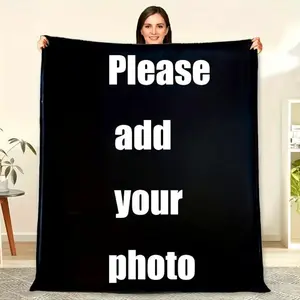 1 Piece Custom Photo Personalized Family Blanket-Ideal Gift for Holidays, Birthdays and Commemorative Events-Warm and Comfortable, Suitable for Family, Travel and Office All Year round Use