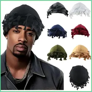 Roger Medina Stylish Vintage Twist Head Wrap for Women and Men -Luxurious Satin-Lined Turban Cap with Halo Design, Perfect for Any Occasion - Soft Headscarf Beanie Hat for Comfort and Style