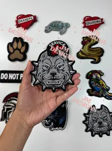 Pitbull Iron On Patch |Iron On |Bold Patch| Funny Patches | Hat Bar|Trucker Hat