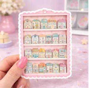 Vintage Spice Cottage Shelf Sticker • 3" Die Cut Pastel Cottagecore Sticker • Thrift Aesthetic Kitchen Sticker • Secondhand Schoolhouse Sticker