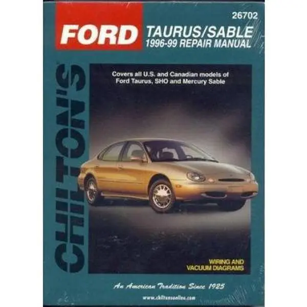 USED Book - Chiltons Ford: Taurus/Sable 1996-99 Repair Manual (Chilton's Total Car Care Repair Manual) by Chilton Automotive Editorial Staff (Paperback) - english