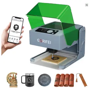 GORIFEI F1 Laser Engraver Machine 3W Edition Portable Smart with Display Screen 3.94″× 3.94″ Working Area for DIY Project Custom Gift Class 1 Safe Compact Design